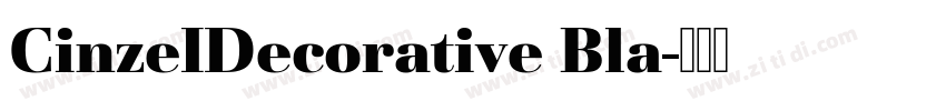 CinzeIDecorative Bla字体转换
